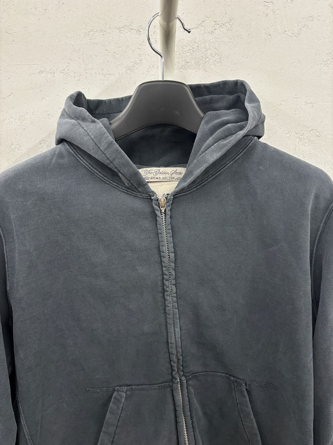 레미 릴리프 워싱 후드집업 XXL 차콜 상품이미지3