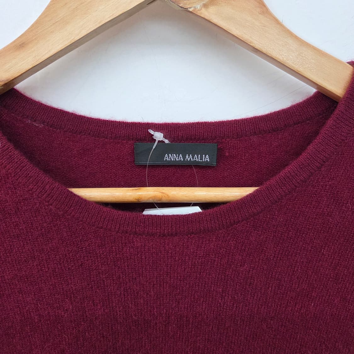 캐시미어100% 와인색 니트 여m 상품이미지2