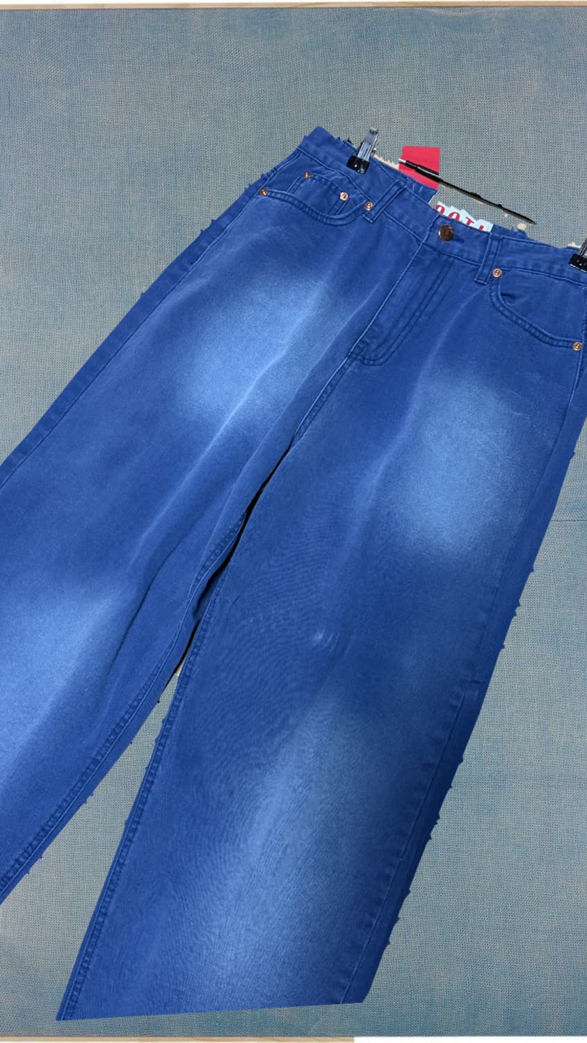 새상품 ootj 워싱 진청 데님 팬츠 상품이미지2