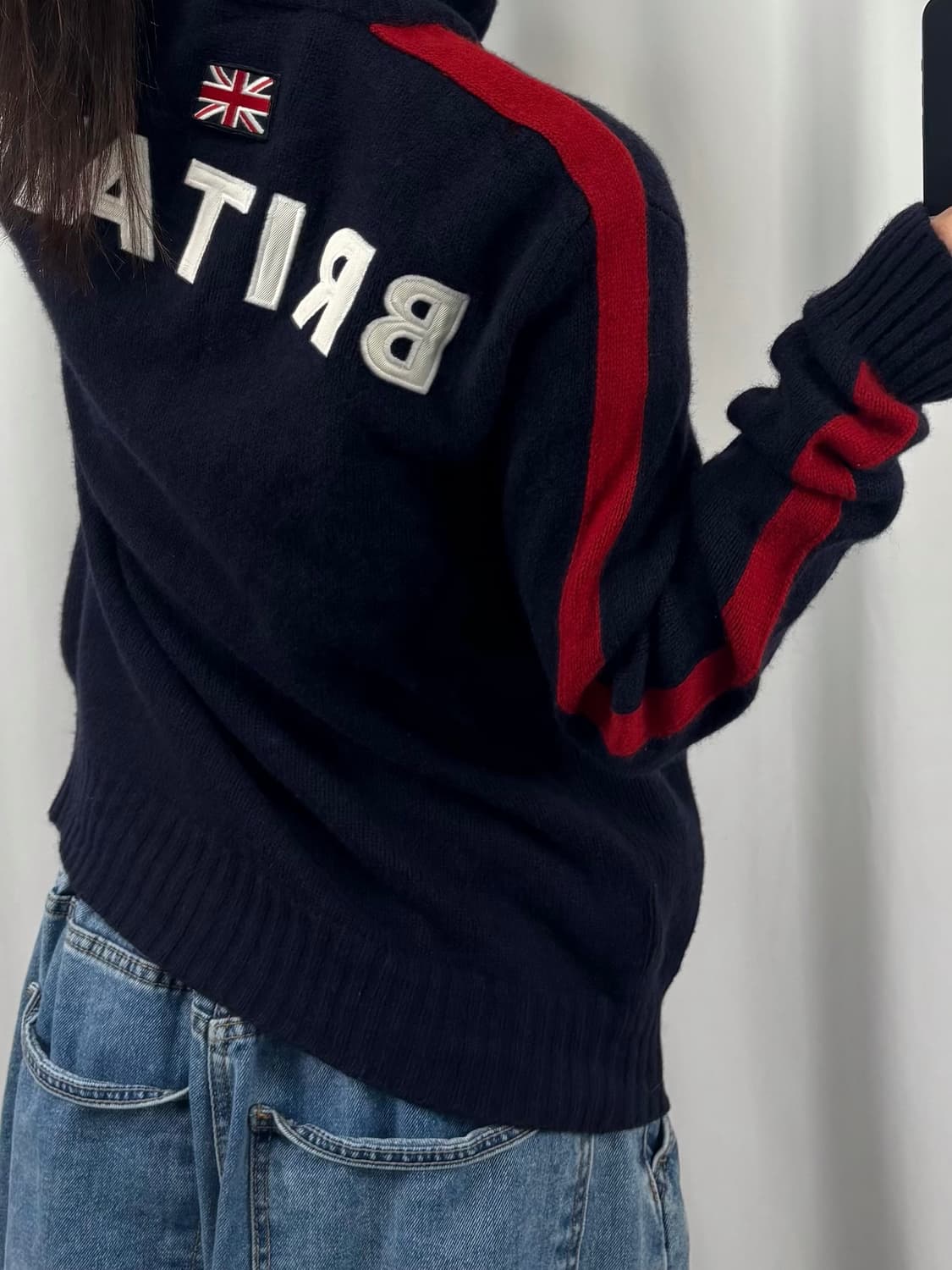 폴로 네이비 램스울 브리튼 니트 집업  상품이미지5