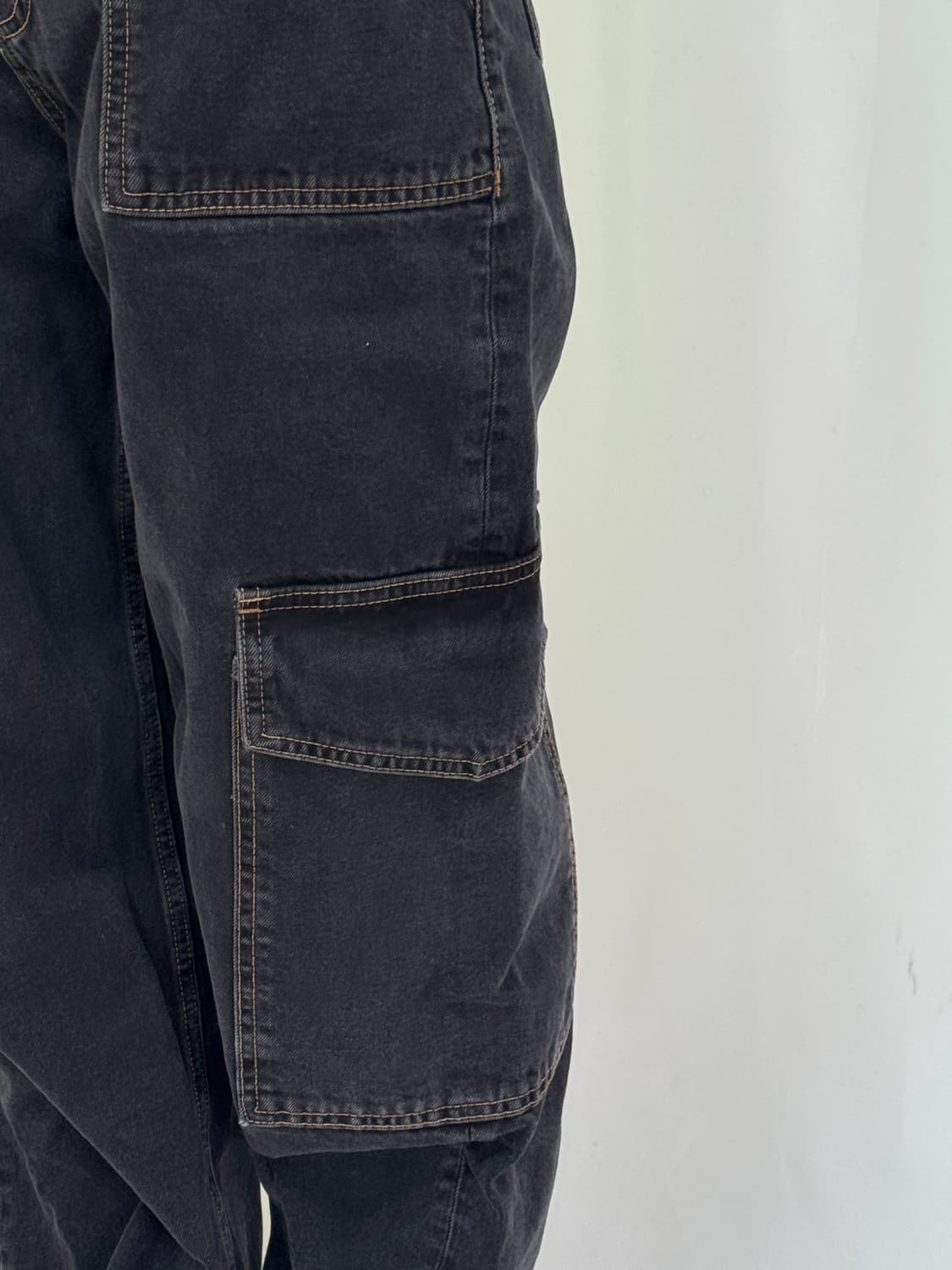 GANNI 가니 와이드 카고 데님 진 흑청바지 28 상품이미지7