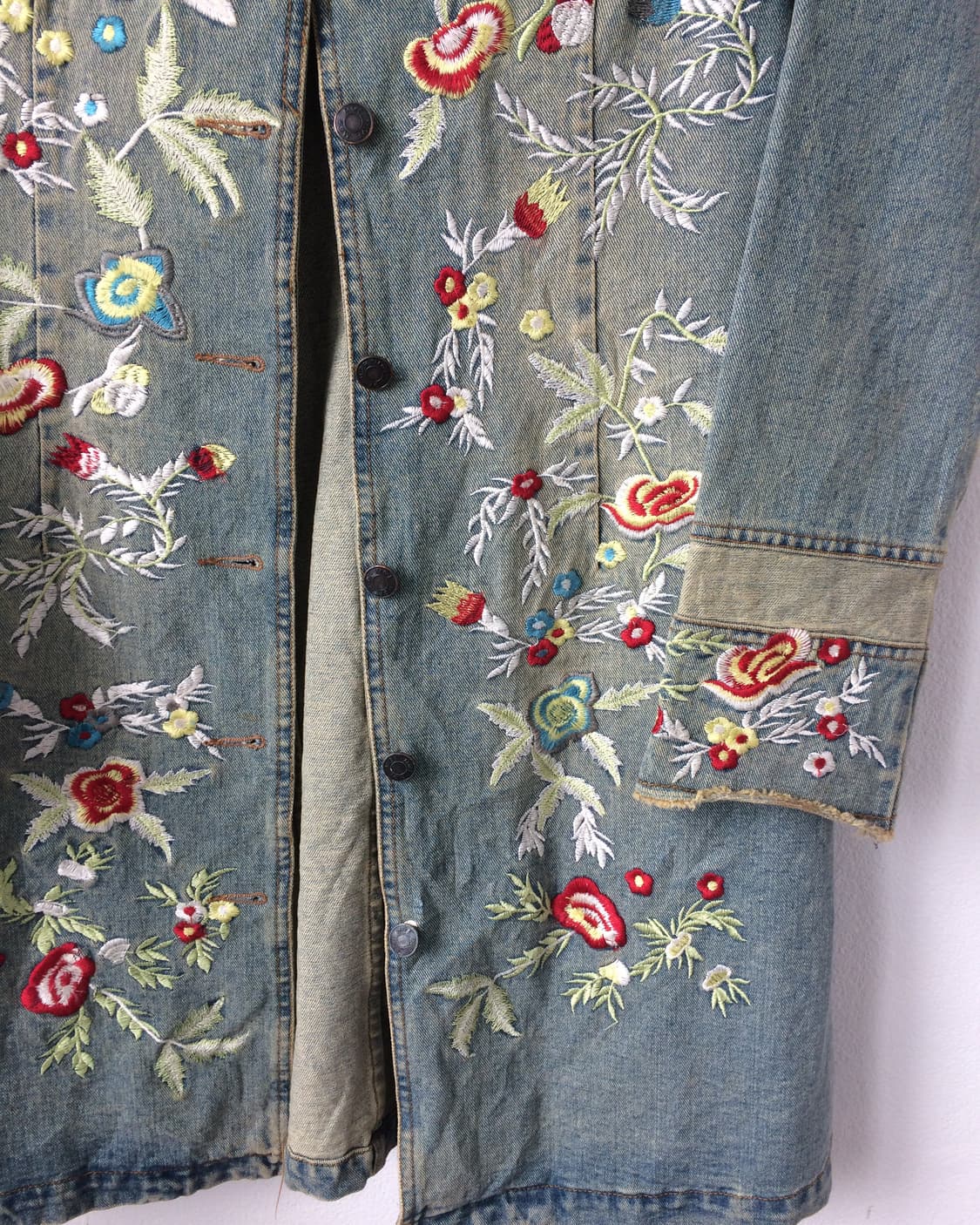 Orientla mood needle work high neck deni 상품이미지5