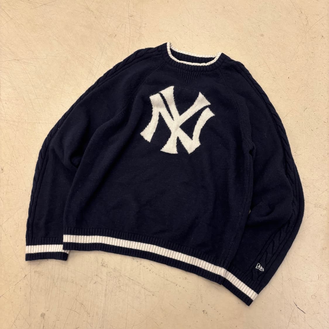 MLB 뉴욕양키스 빅로고 네이비 니트 상품이미지1