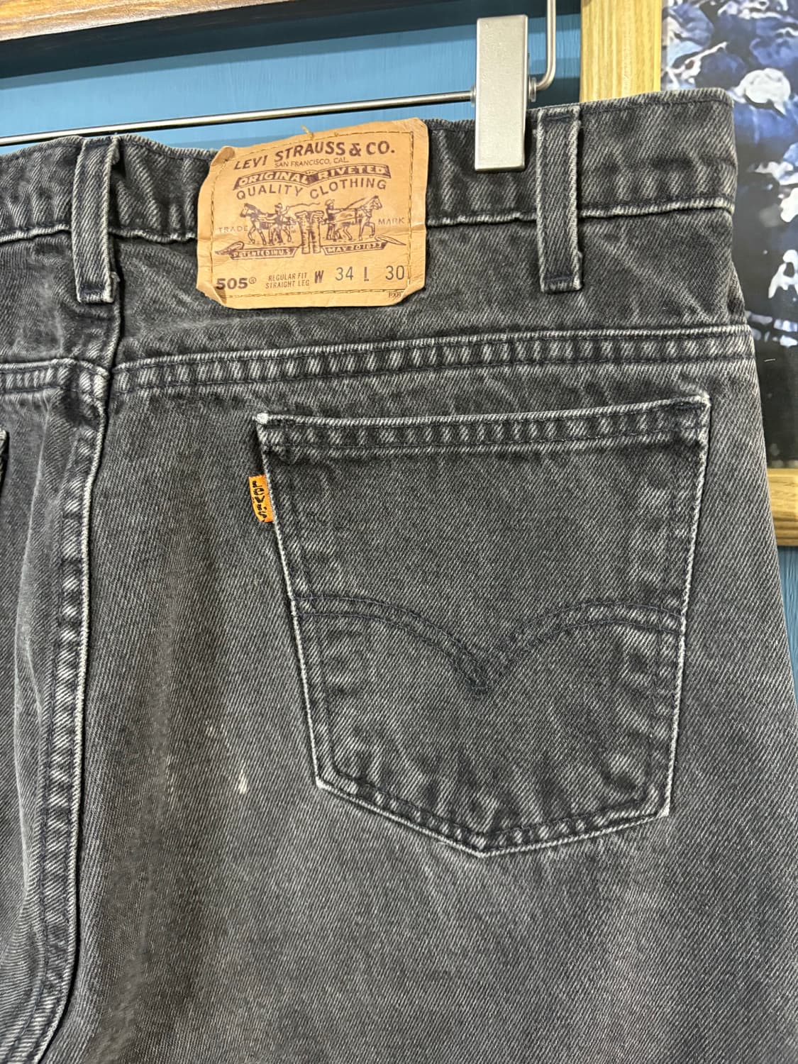 90‘s  Levis Black 505 Orange tab Denim  상품이미지10