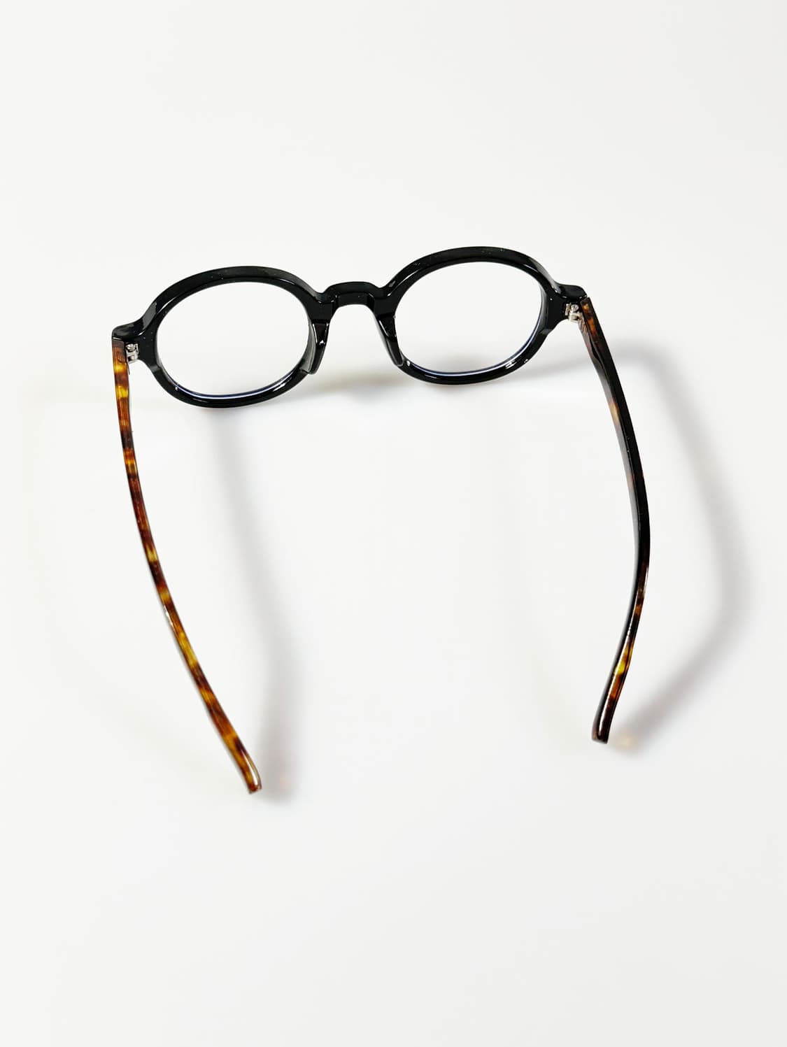 볼드 블랙 라운드 프레임 투명렌즈 빈티지 선글라스 상품이미지5