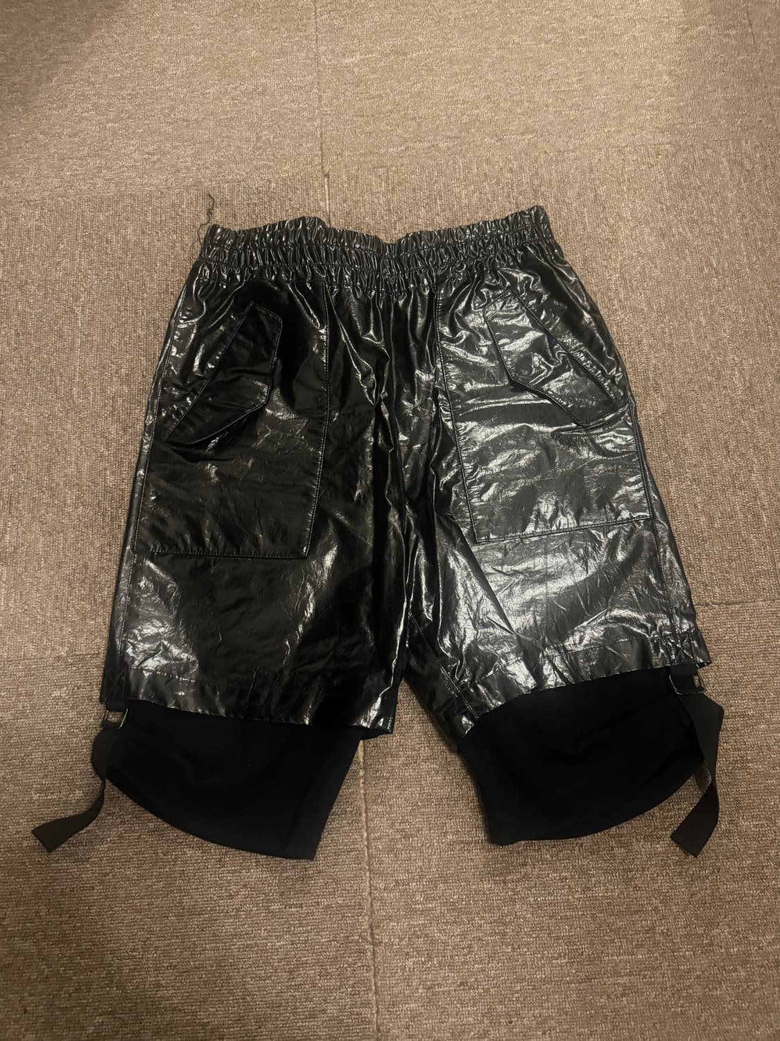 헬무트랭 metallic double layered shorts 상품이미지1