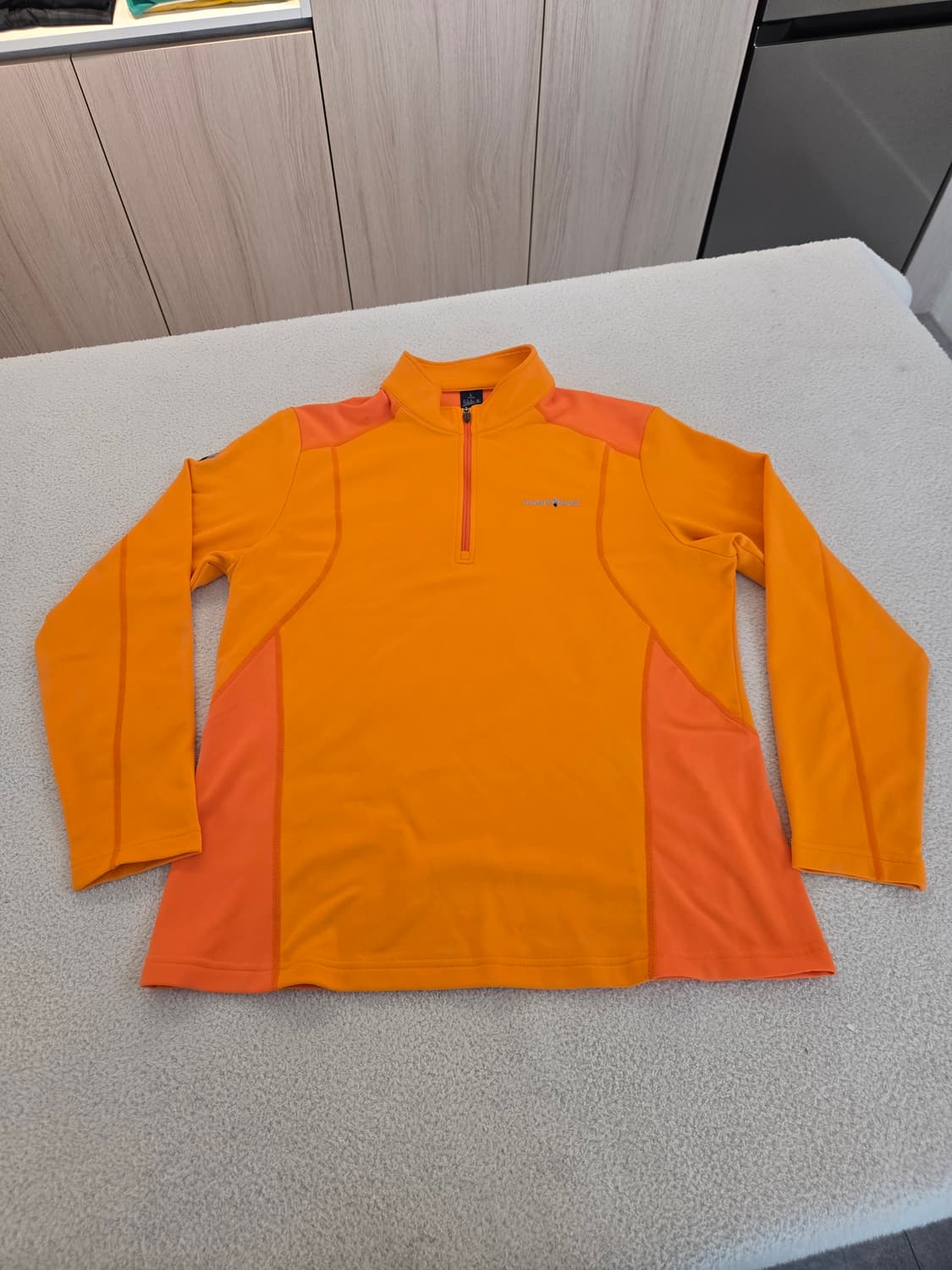 몽벨 오렌지색 긴팔 기능성 티셔츠 100 상품이미지2