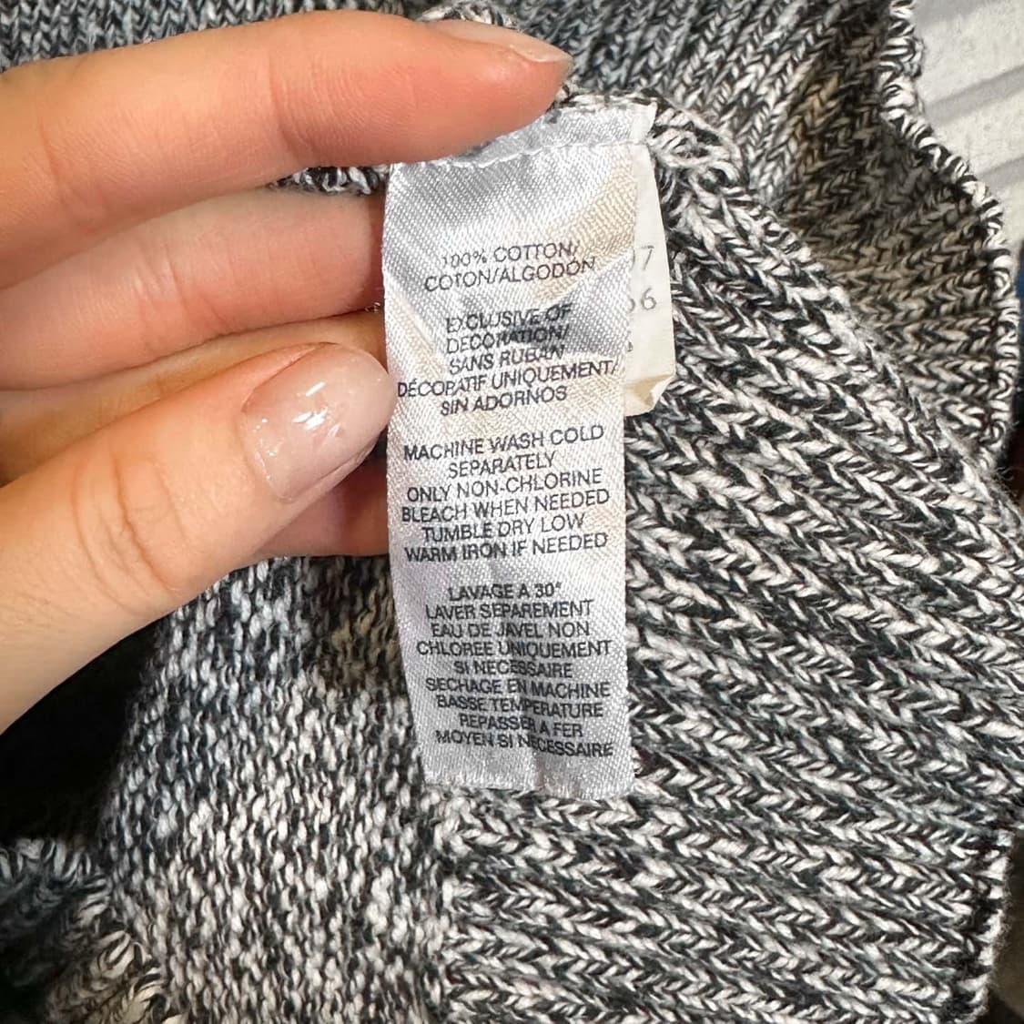 챕스 랄프로렌 하이넥 보카시 니트 엘보 패치 쓰리버튼 디테일 그레이 상품이미지7