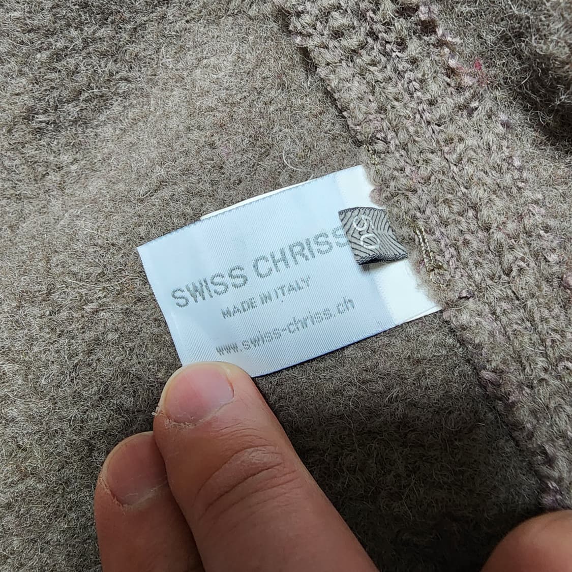 [50] 스위스 크리스 / 니트 코트 베이지 상품이미지8