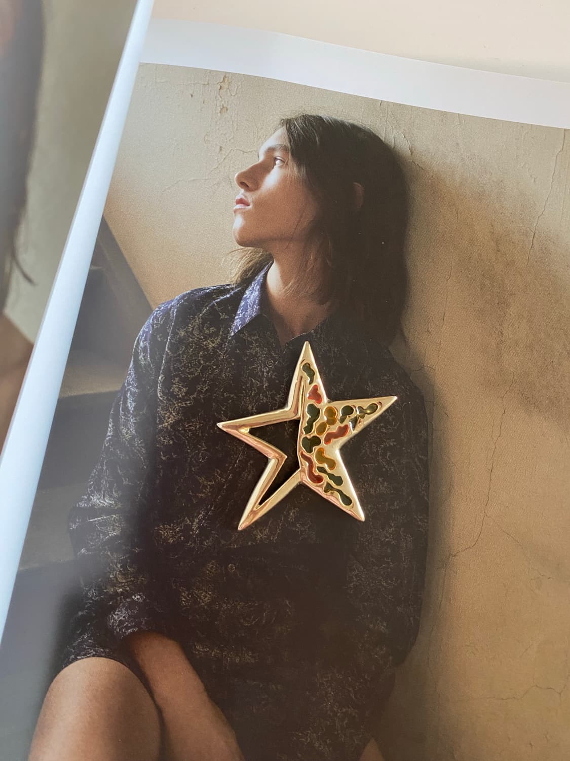 빈티지 스타 별 모양 브로치 수입 상품이미지1