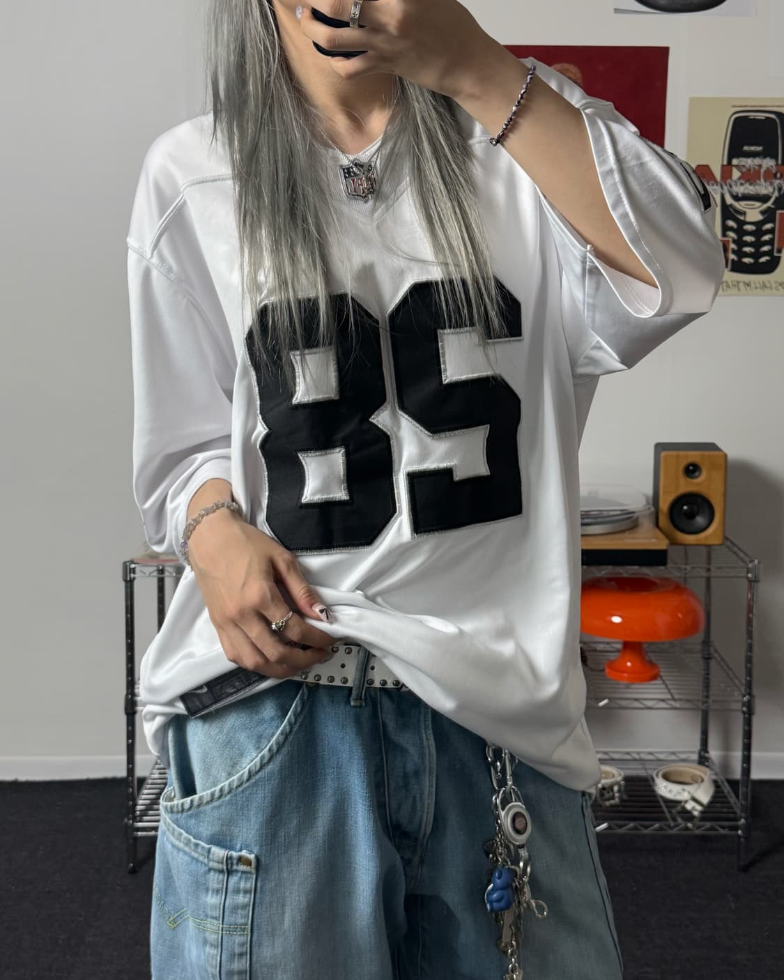 나이키 00s NFL 메쉬 풋볼 화이트 져지 상품이미지1