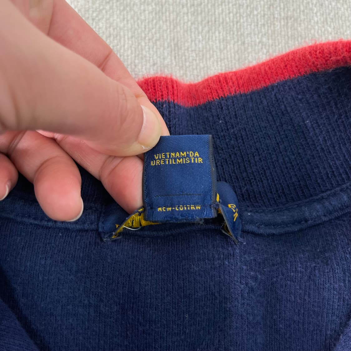 95 폴로랄프로렌 코튼반집업 네이비 니트  상품이미지4