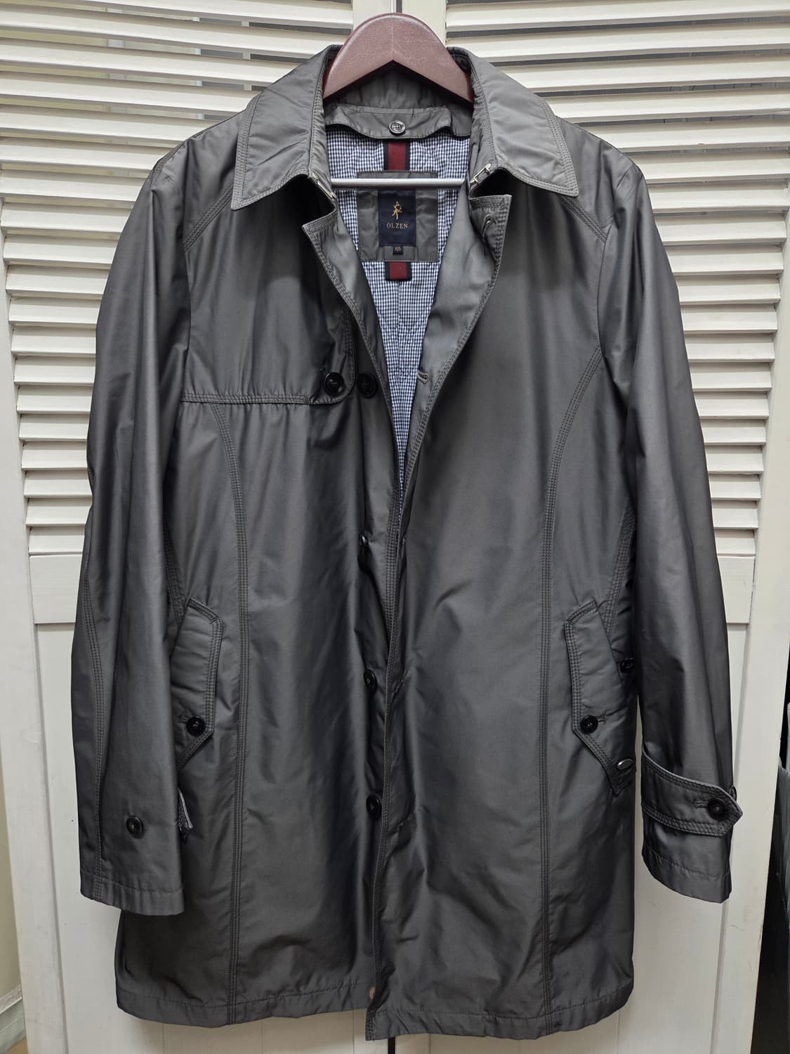 올젠 라이너 탈부착 싱글 트렌치 코트 상품이미지2