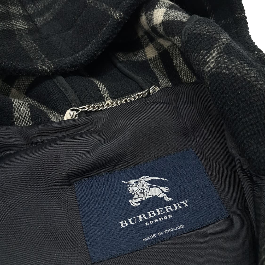 CN799W M 버버리 런던 스페셜티 울 체크 더플 코트 상품이미지3