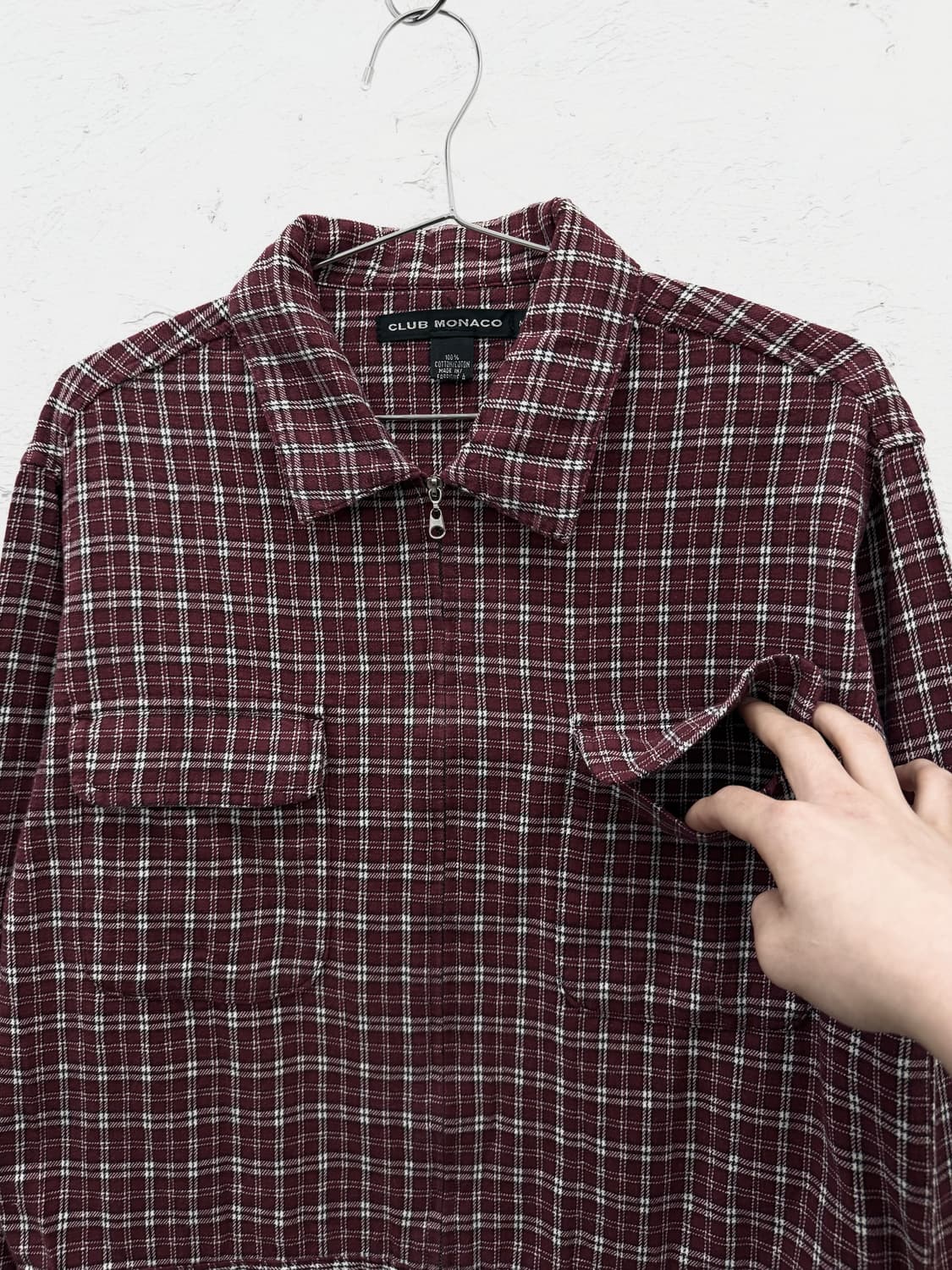 club monaco 체크 집업 상품이미지2