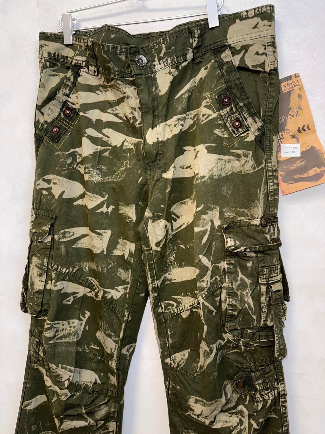Washing khaki grunge pocket wide 카고팬츠 상품이미지2