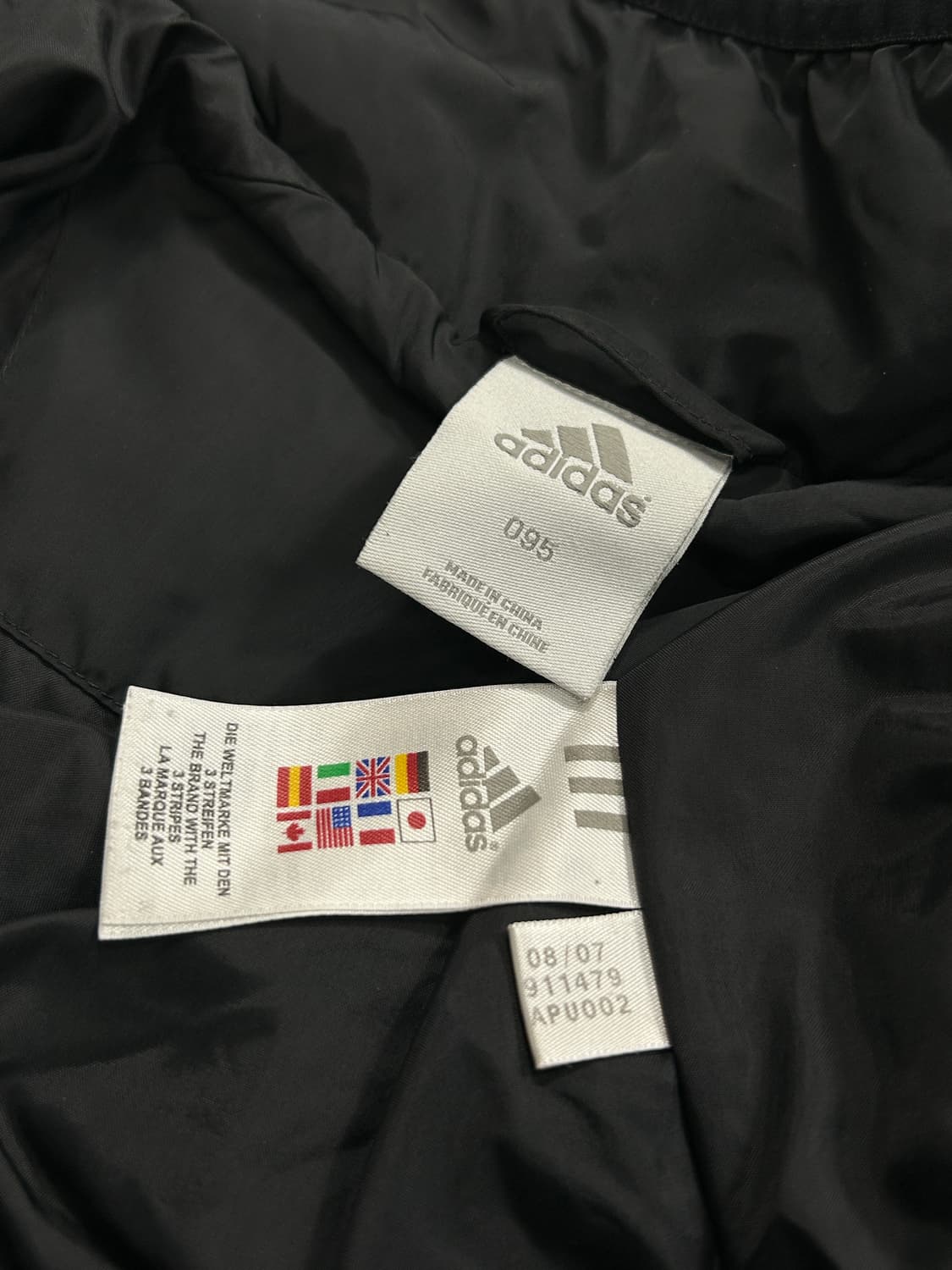 아디다스 옐로우 로고 사이드라인 경량 패딩 M  상품이미지5