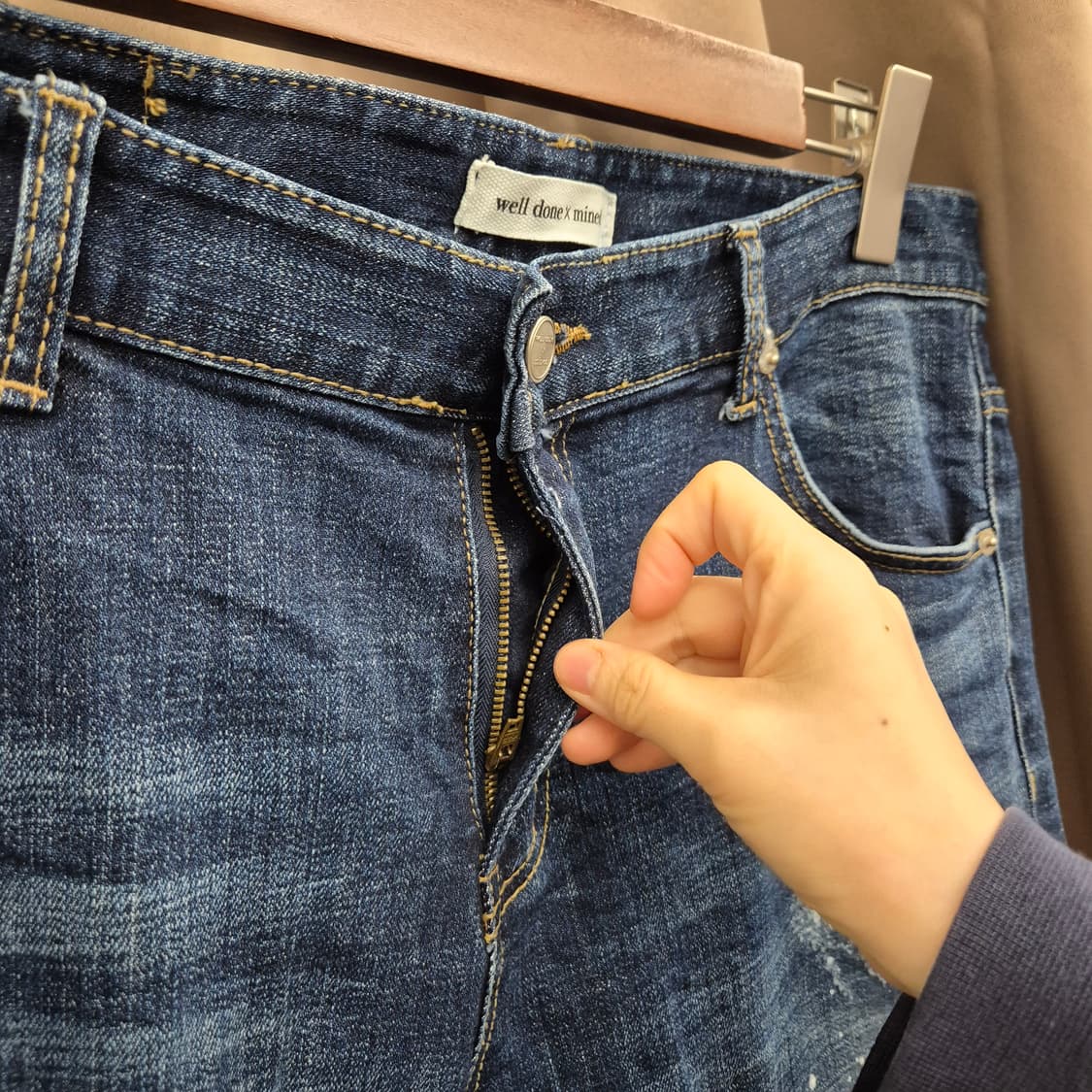 위11던 미네드 데님 팬츠 XL 상품이미지3