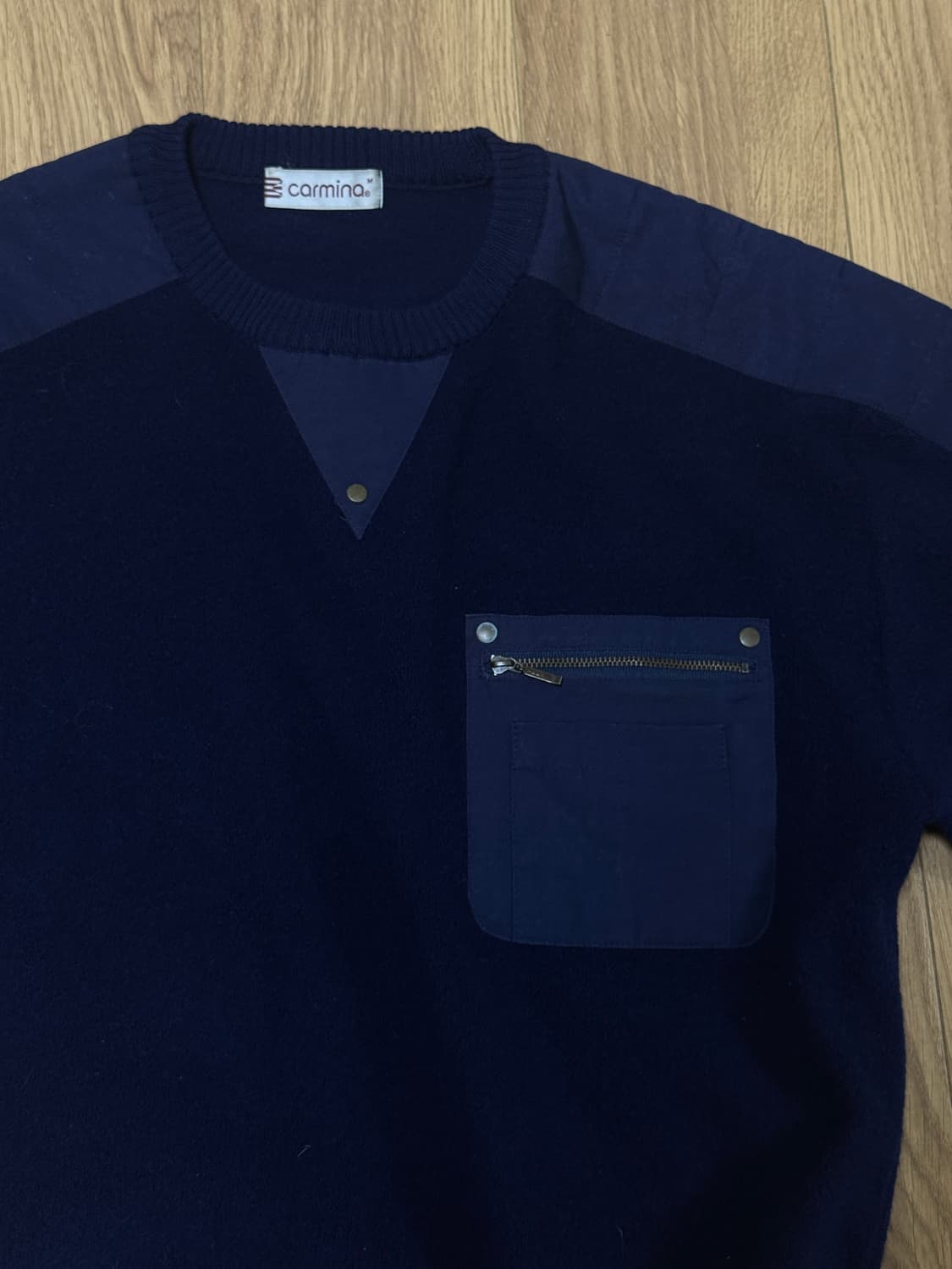 Carmina 빈티지 밀리터리 니트 상품이미지4