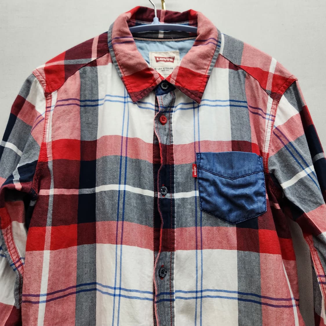 리바이스 원포켓 타탄체크 셔츠 S 상품이미지2