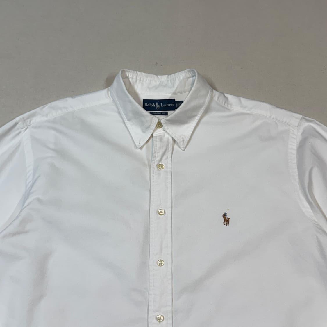 3XL) 폴로 랄프로렌 클래식핏 화이트 옥스포드 셔츠 상품이미지3