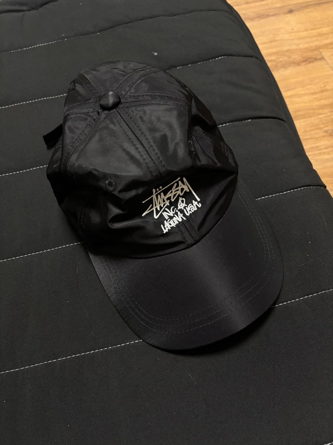 스투시 나일론 6판넬캡 블랙 상품이미지2