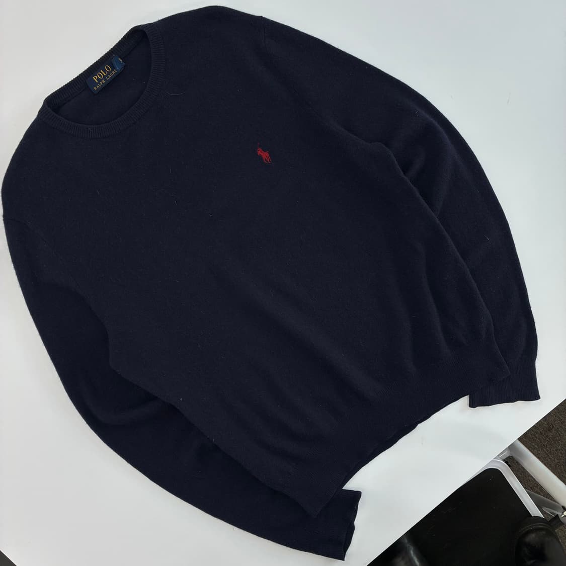 Polo  폴로 랄프로렌 울 네이비 라운드 니트  상품이미지2