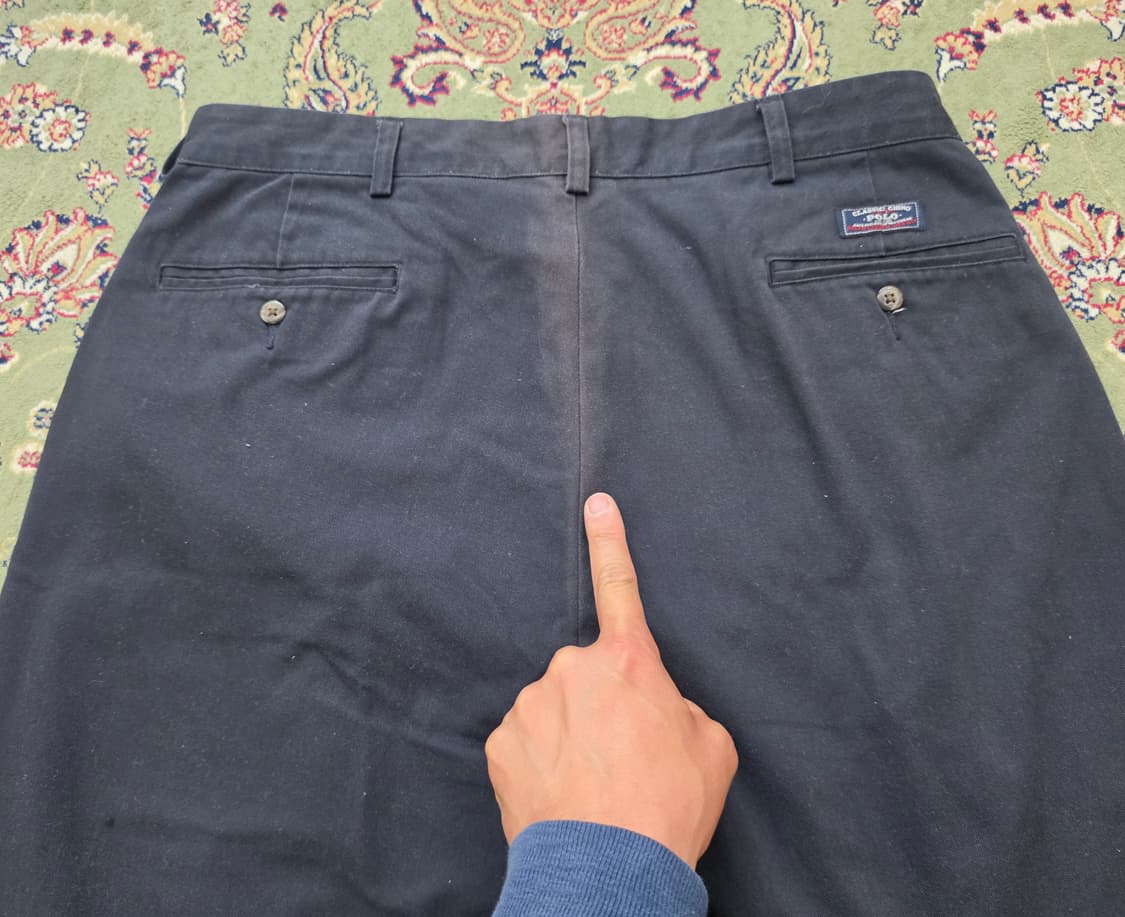 [최종할인] 00' 폴로 네이비 앤드류 투턱 클래식 치36-34  상품이미지9