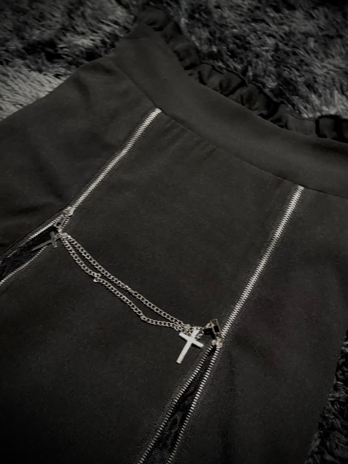 Mars 지퍼 레이스 스커트 상품이미지3