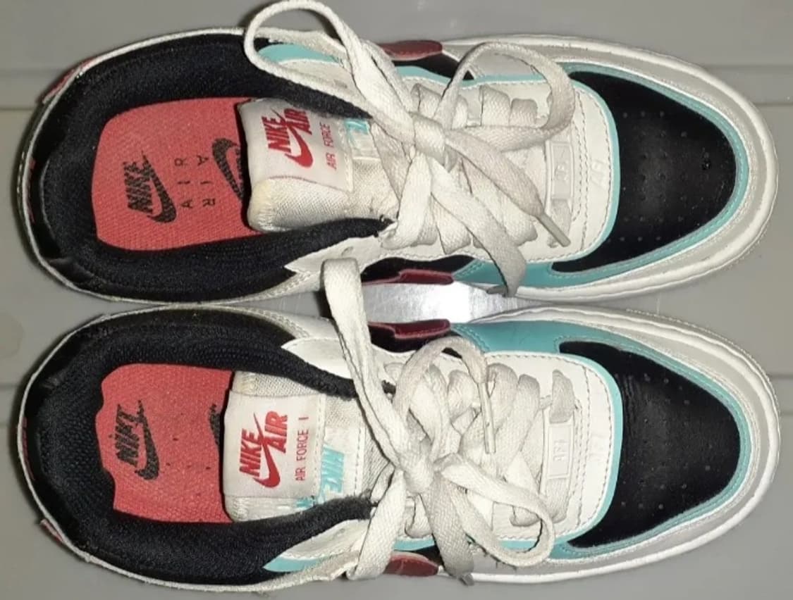 나이키 에어포스1 로우 쉐도우 블리치드 아쿠아 칠리레드 235 상품이미지4