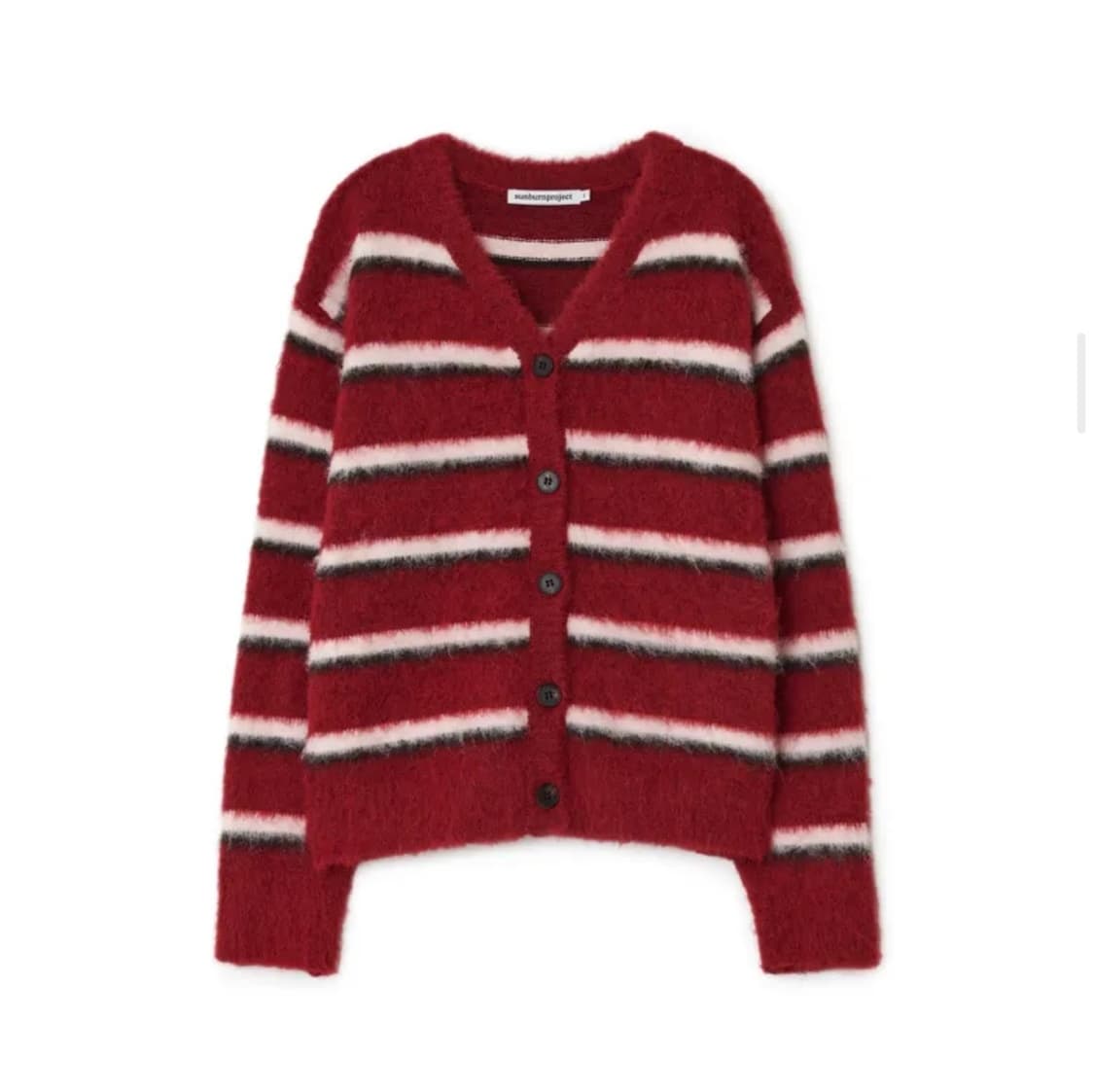 썬번프로젝트 Hairy Overfit Cardigan BURGUNDY 상품이미지1