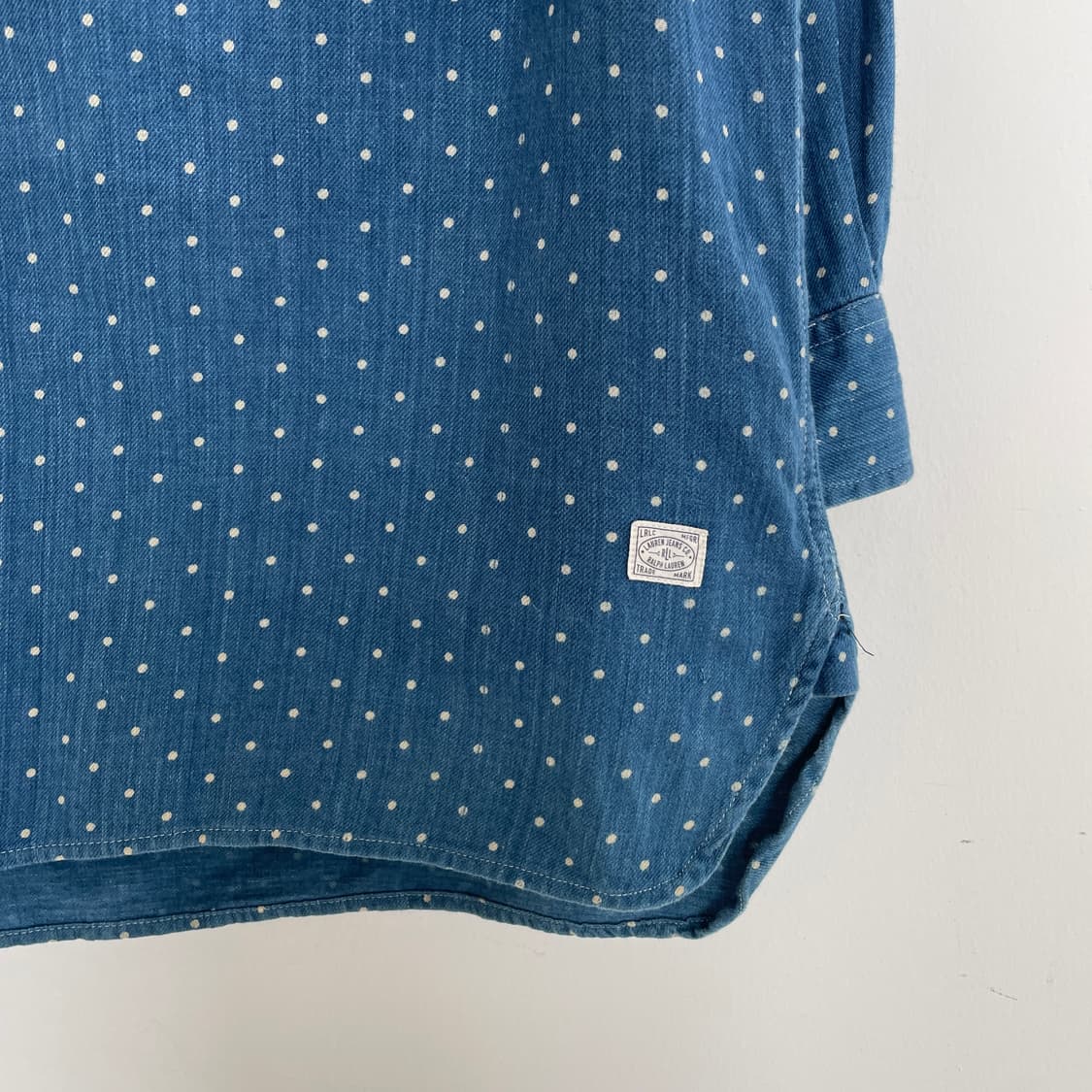 랄프로렌 도트 데님 롱 셔츠 페어리 모리 상품이미지4