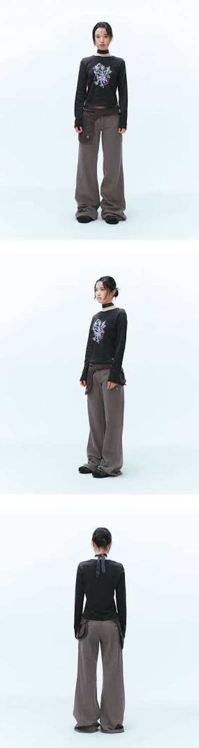 코이세이오 스웨이드 벨트백 브라운 상품이미지2