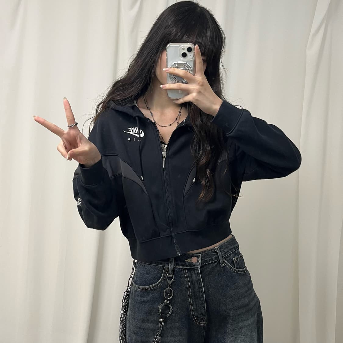 Nike cropped hood zip-up 상품이미지2