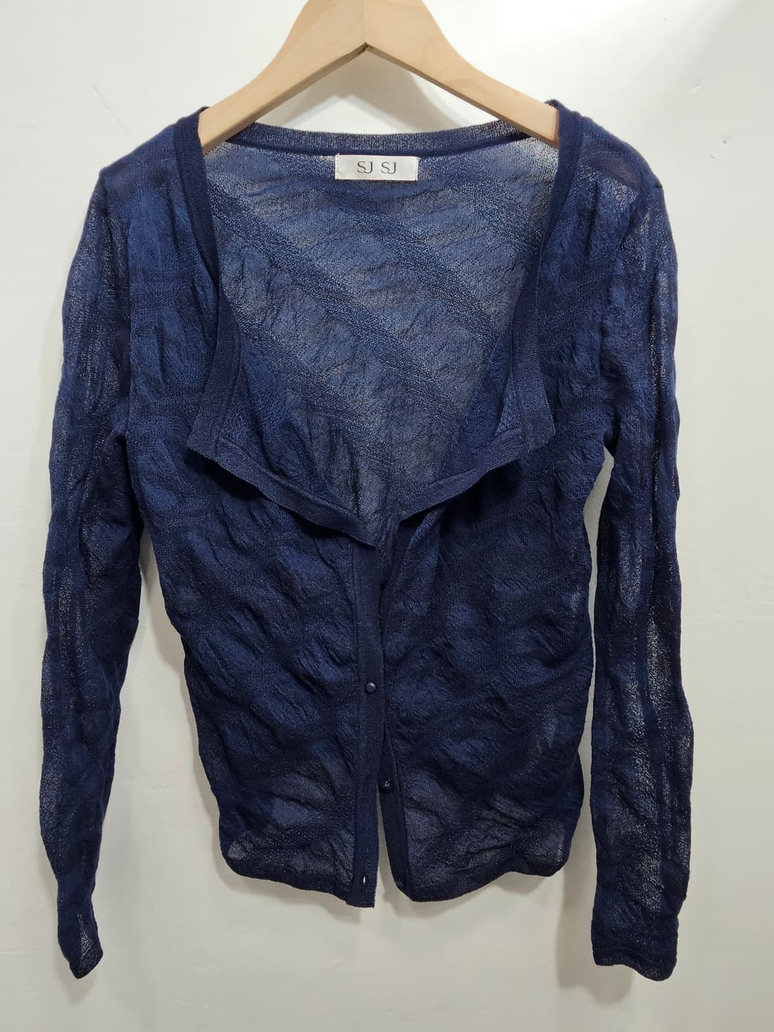SJSJ 시스루 네이비 가디건 90 상품이미지6