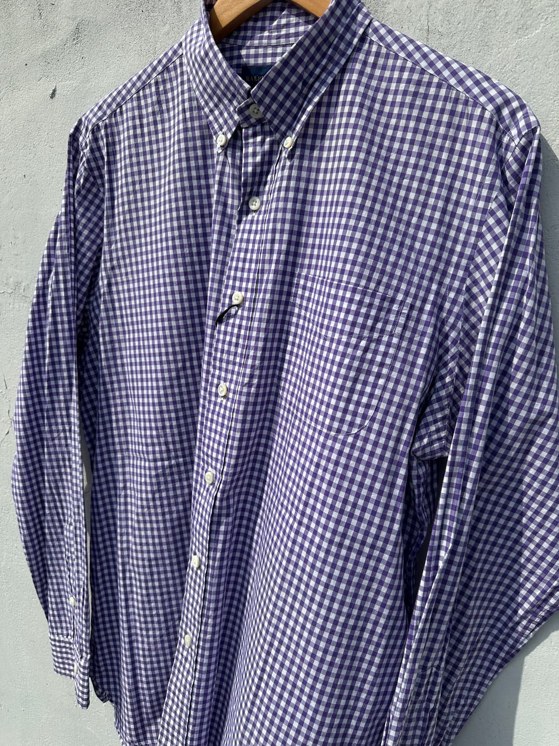 [S] 폴로 랄프로렌 퍼플 체크 포플린 셔츠 상품이미지5