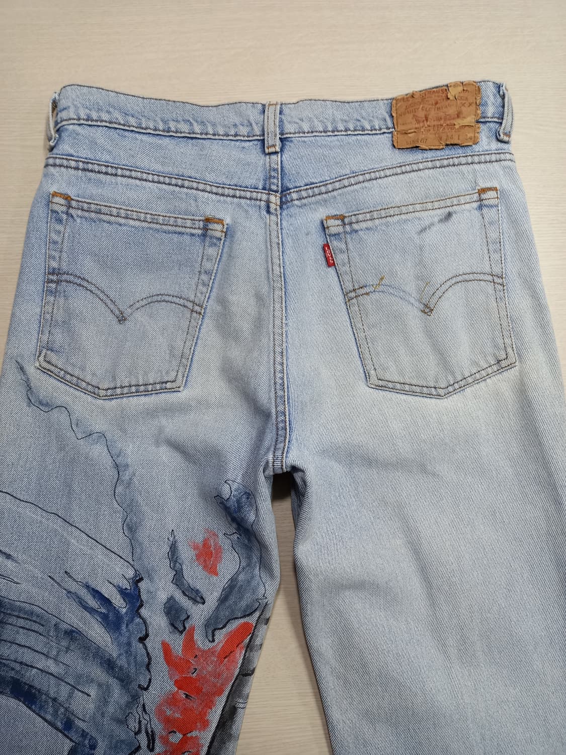 33 93's 리바이스515-0217 일자진 연청 커스텀 33-438 상품이미지4