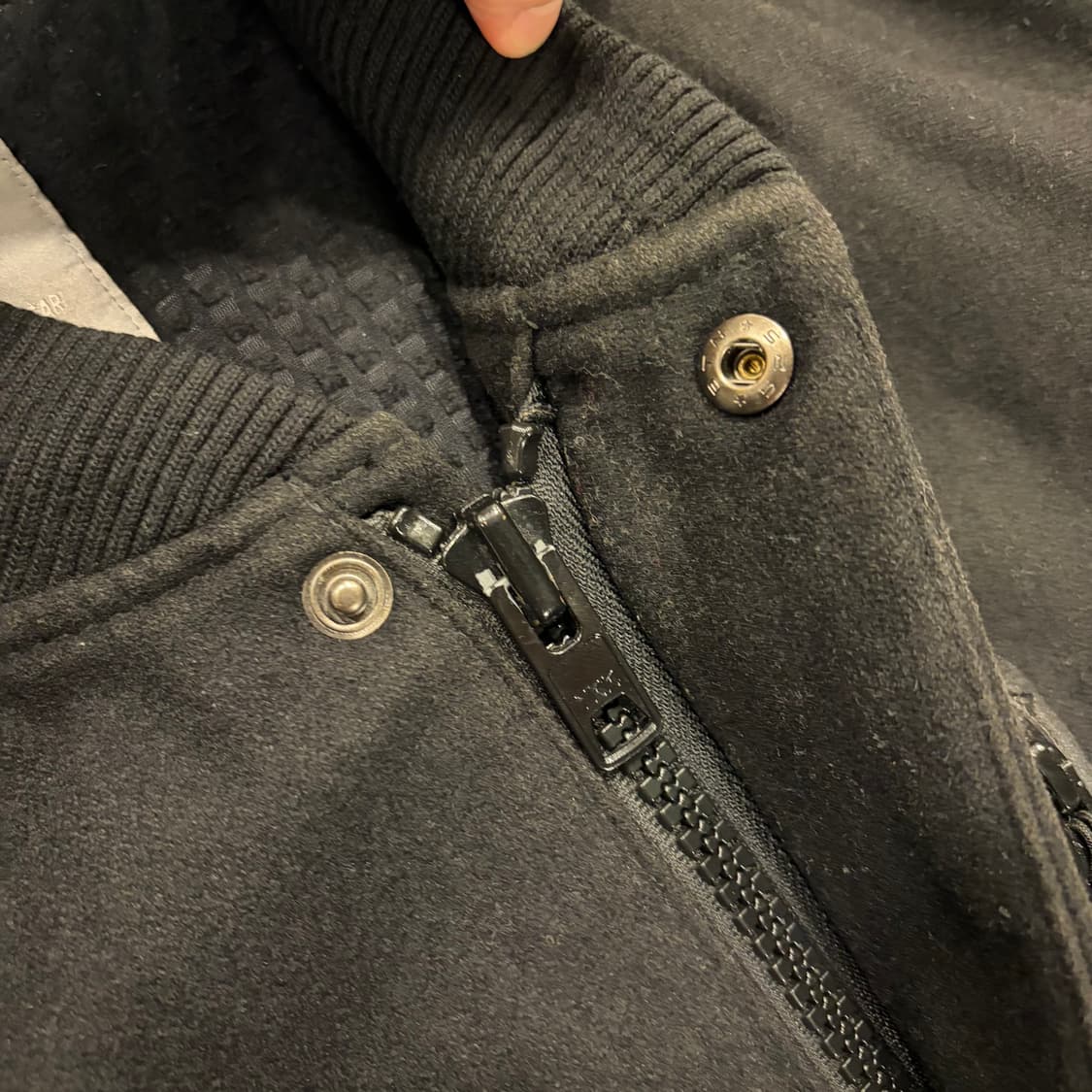 [L] 나이키 디트로이트 배틀 블랙 레더 점퍼 자켓 B793 상품이미지6