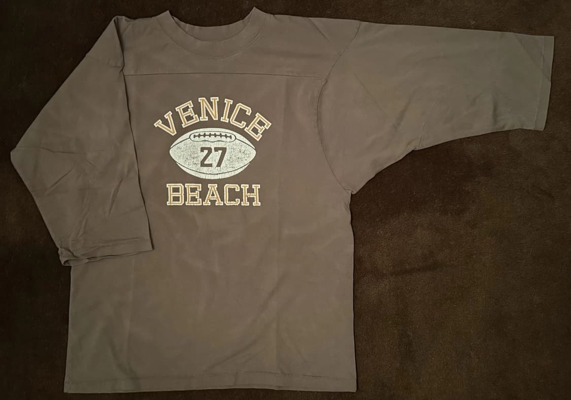 ERL 이알엘 베니스 비치 27 풋볼 7부 티셔츠 브라운 상품이미지1