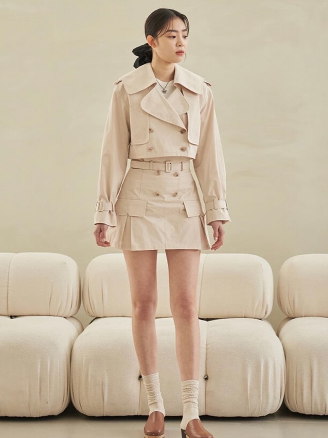 플로움 Berlin Trench Jacket 크림 상품이미지4