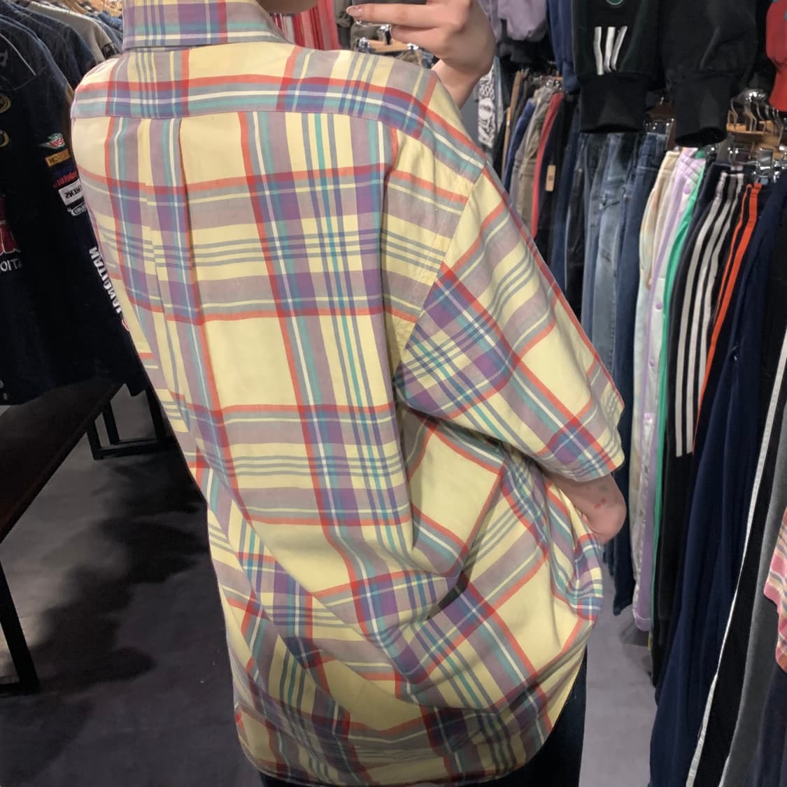 [IM]] 폴로 랄프로렌 체크 반팔 셔츠 옐로우 상품이미지5