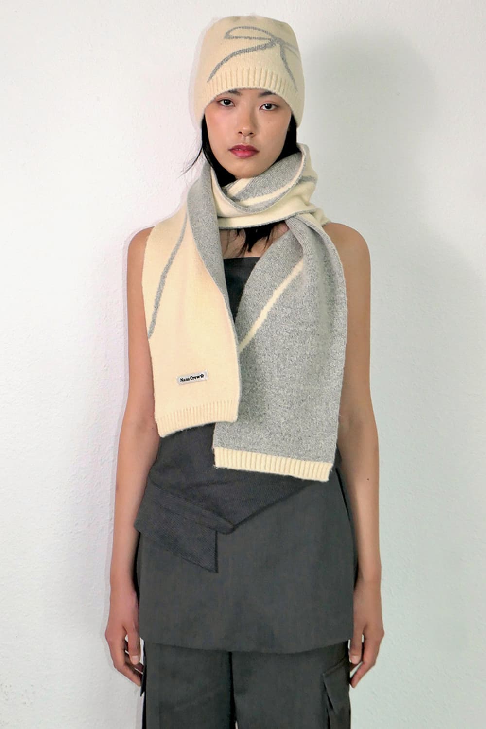 나나크루 / 리본 자카드 머플러 상품이미지2