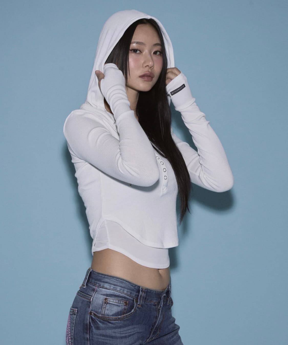 24 FW Joi Ribbed 스냅 후드 탑 상품이미지1