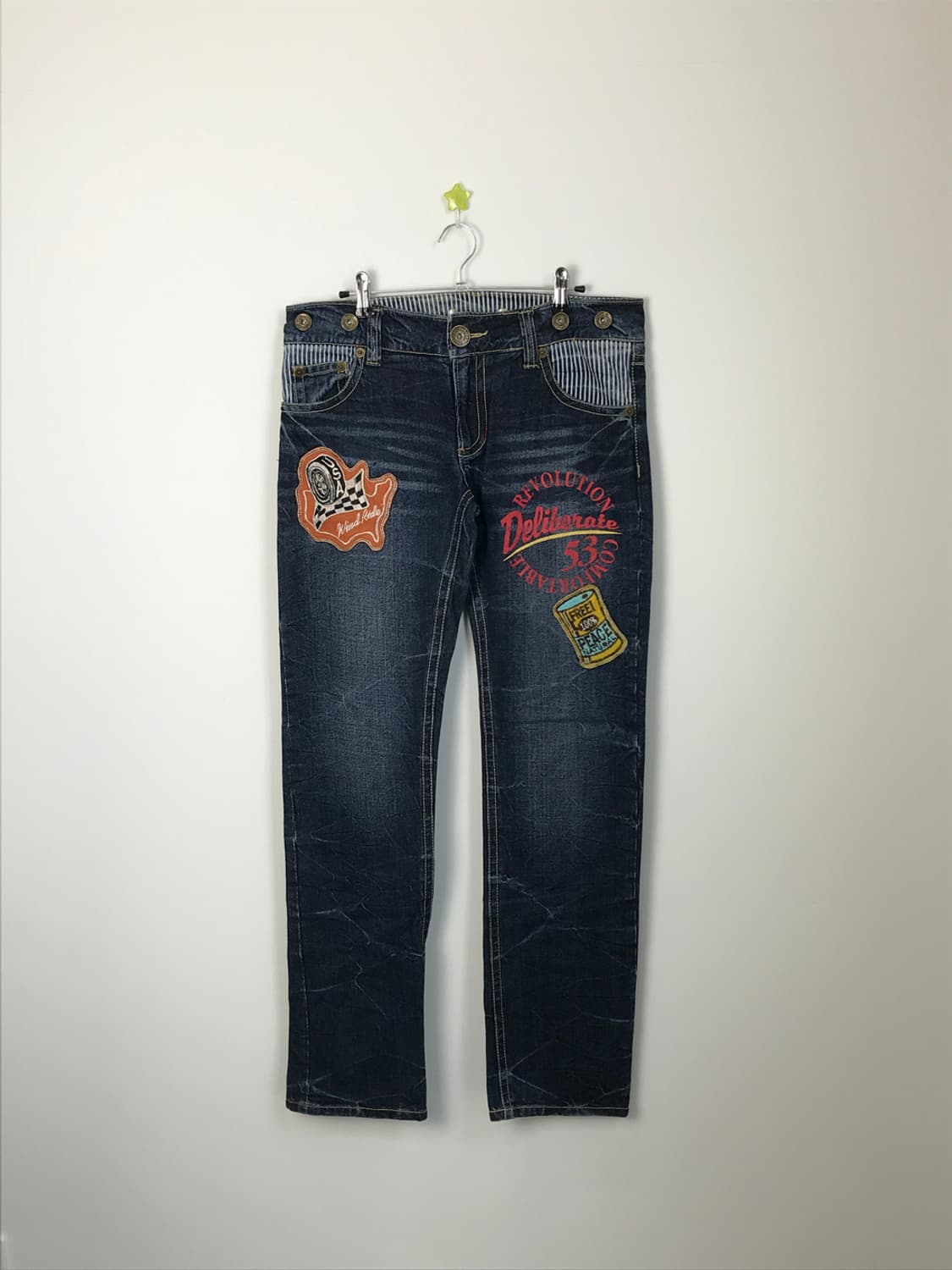 Jpn Y2K Patchwork Embroidered Pants 상품이미지6