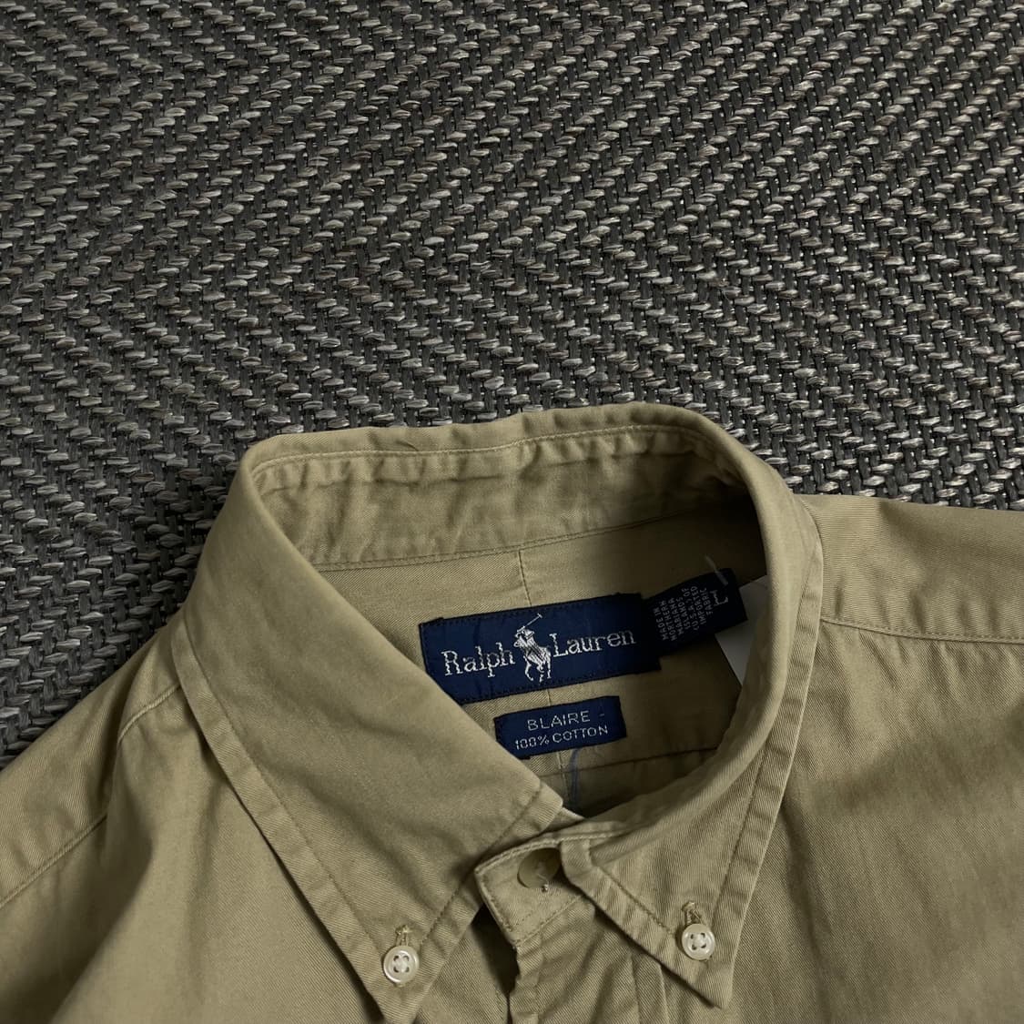 폴로 랄프로렌 포니 로고 옥스포드 셔츠 베이지o 4306 상품이미지5