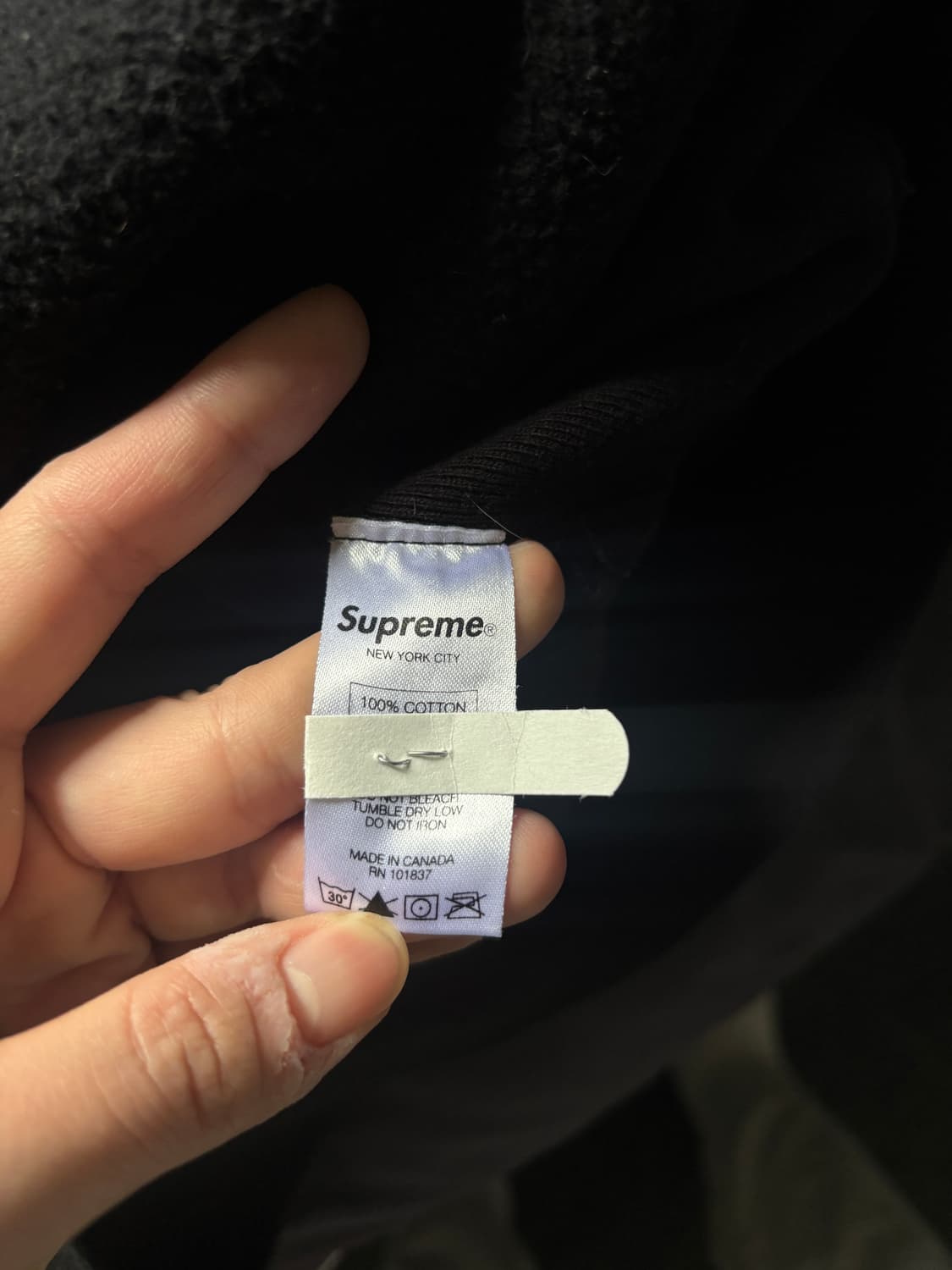 (L/100) 슈프림 후드티 Embroidered Outline 희귀  상품이미지4