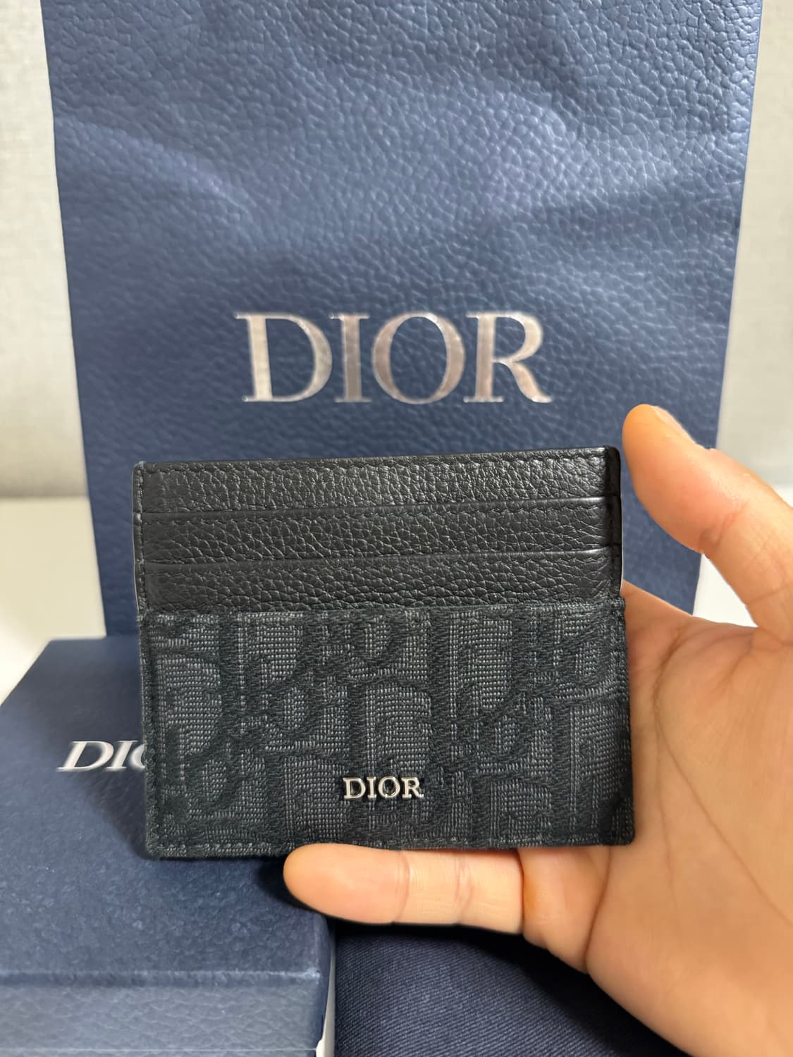[새상품급/당일배송] 디올 오블리크 카드지갑 블랙 상품이미지1
