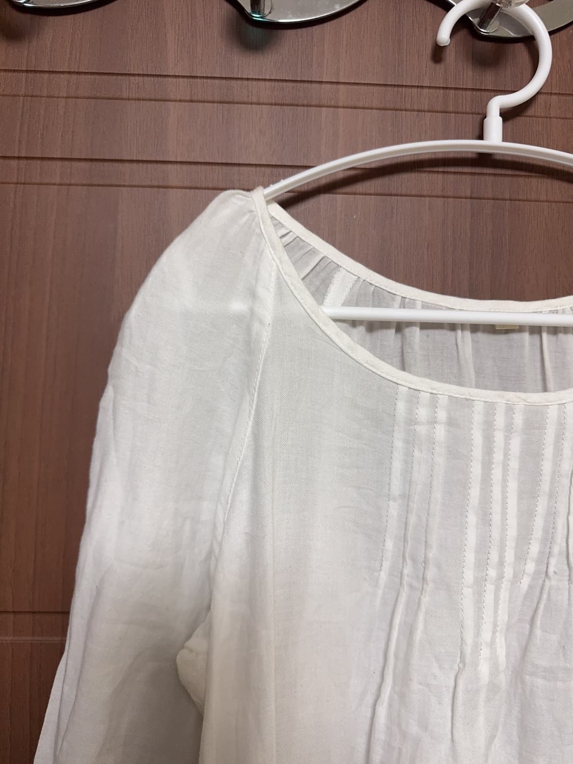 모리걸 하구미 아오이유우 빈티지 화이트 레이스 펀칭 롱 스커트 블라우스 상품이미지3