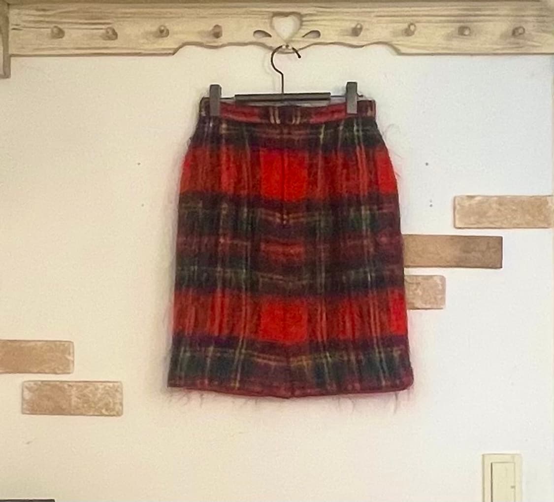 모헤어 타탄 스커트 상품이미지4