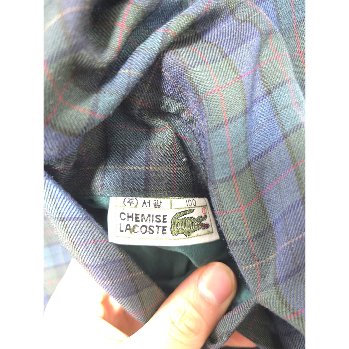 택포_ 라코스테 리시버블 양면 체크 블루종 자켓 100 상품이미지2